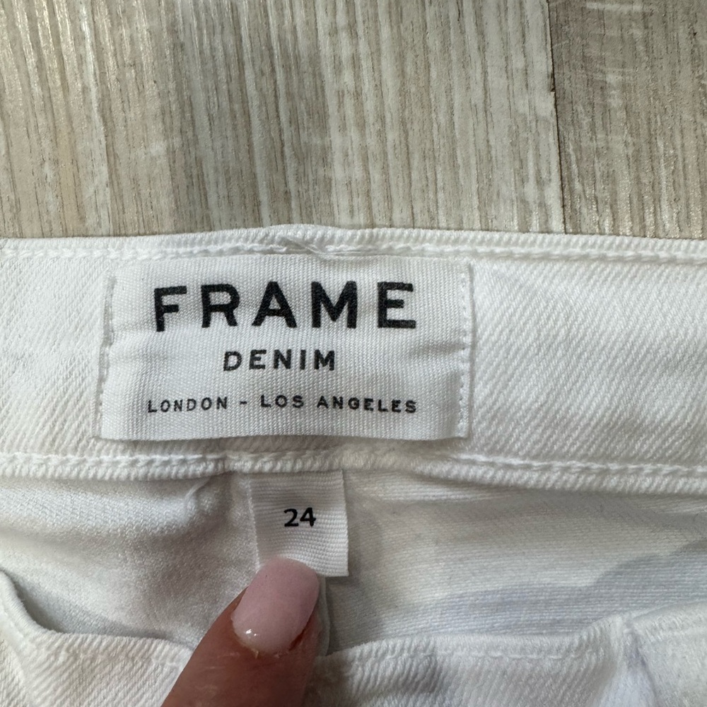 Frame Denim White Flare & Wide Leg Jeans